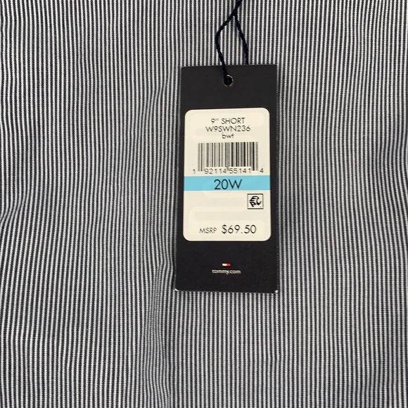 NWT TOMMY HILFIGER Hollywood pinstriped Shorts 20W - Picture 5 of 5